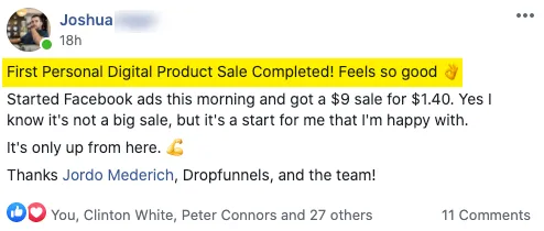 First personal digital product sale completed!
