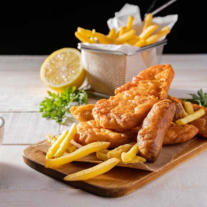 fish-chips-chopping-board-with-lemon fish-chips-chopping-board-with-lemon