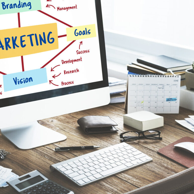 Marketing Branding Planning Vision Goals Concept
